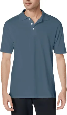 Men's Polo Shirts Summer Short Sleeve Casual 3 Button T-Shirts Classic Basic Golf Work Tees Tops with Pocket