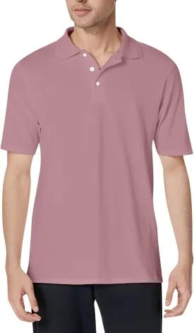 Men's Polo Shirts Summer Short Sleeve Casual 3 Button T-Shirts Classic Basic Golf Work Tees Tops with Pocket