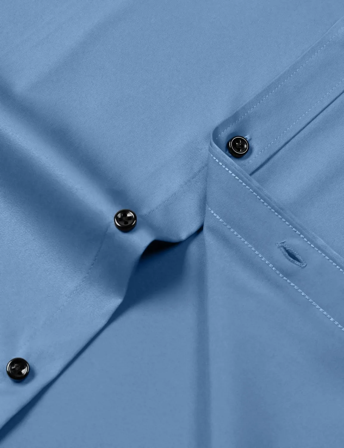 Men's Stretch Wrinkle Free Dress Shirts Formal Wedding Prom Short Sleeve Slim Fit Button Down Shirt