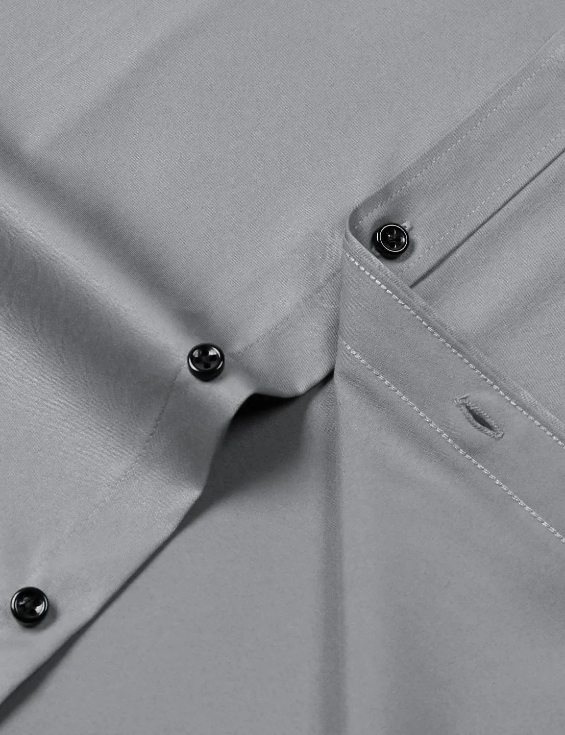 Men's Stretch Wrinkle Free Dress Shirts Formal Wedding Prom Short Sleeve Slim Fit Button Down Shirt