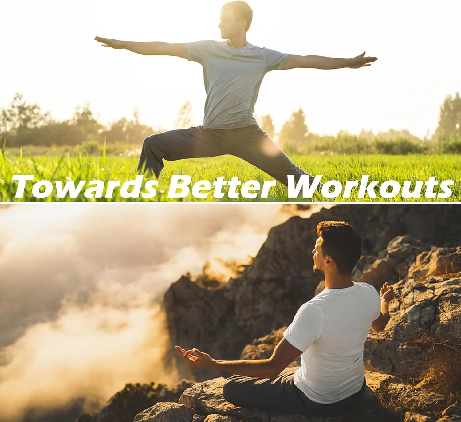Mens Sweatpants with Zipper Pockets Open Bottom Athletic Pants for Workout,Running,Training,Jogging,Gym