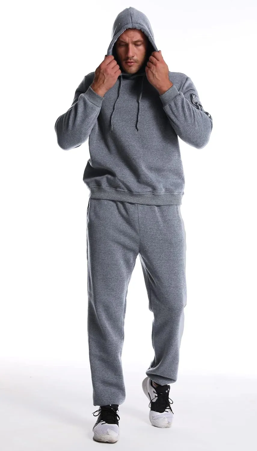 Mens Sweatsuits Set 2 Piece Hoodie Outfit Jogging Tracksuits for Men Casual Athletic Long Sleeve Pullover Suit Set