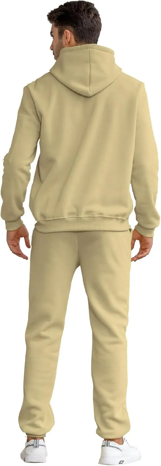 Mens Sweatsuits Set 2 Piece Hoodie Outfit Jogging Tracksuits for Men Casual Athletic Long Sleeve Pullover Suit Set