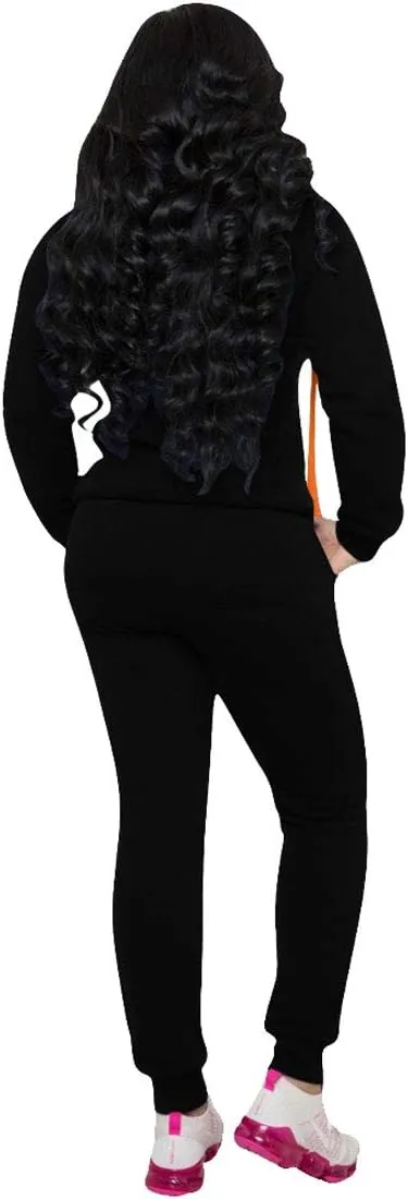 Nimsruc Two Piece Outfits For Women Jogging Suits Casual Jogger Tracksuit Long Sleeve Hoodie Sweatsuit Pants Sets