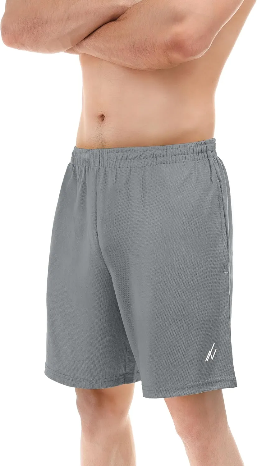 NY Threads Men's Athletic Shorts Quick Dry Loose-Fit Lightweight Running Workout Gym Shorts with Pockets
