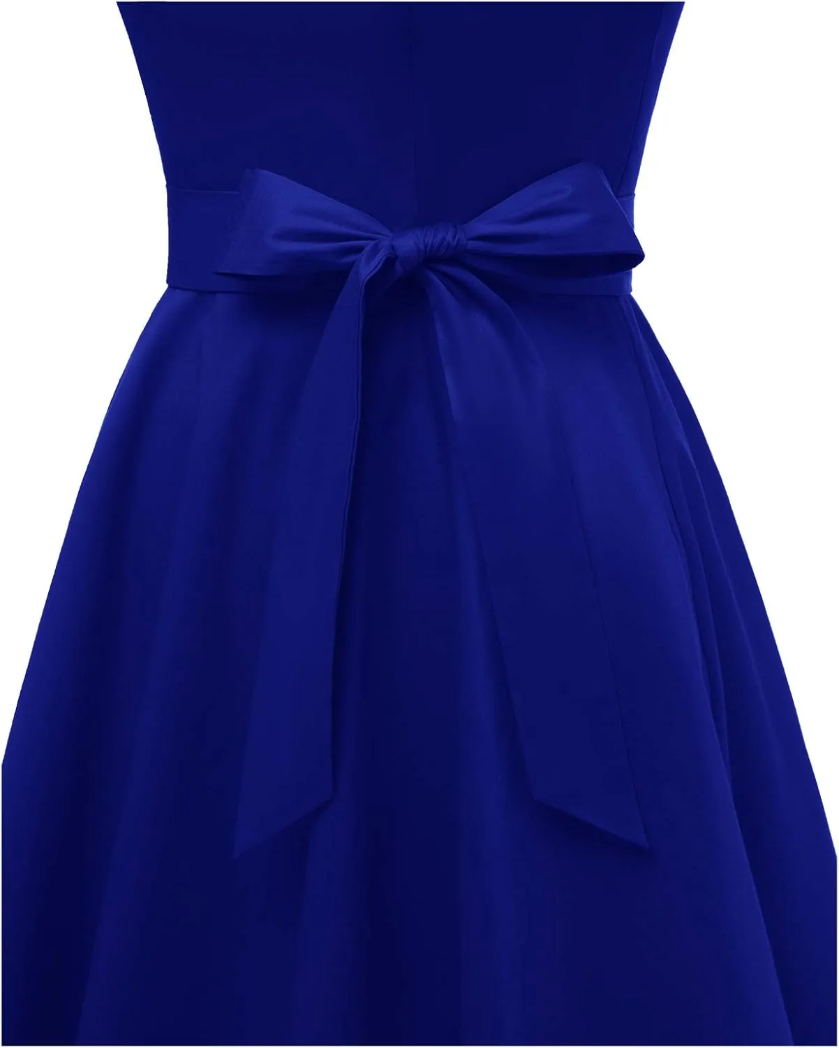 OBBUE Women's Square Neck Dress Vintage 1950s Cocktail Party Dress with Puff Sleeves