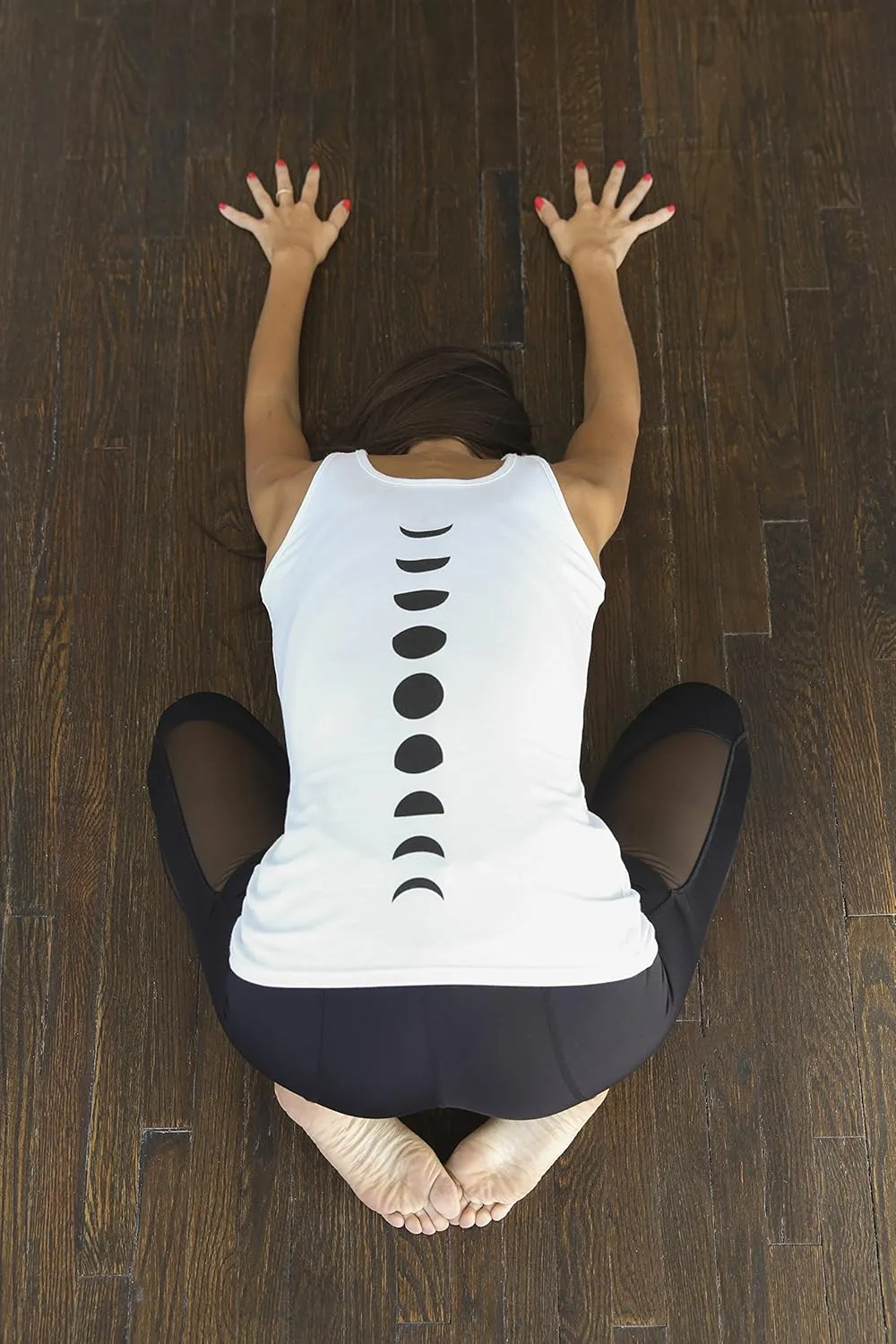 Organic Cotton Yoga Workout Tank Top Moon Phases Shirts Tops Tees Tanks for Women