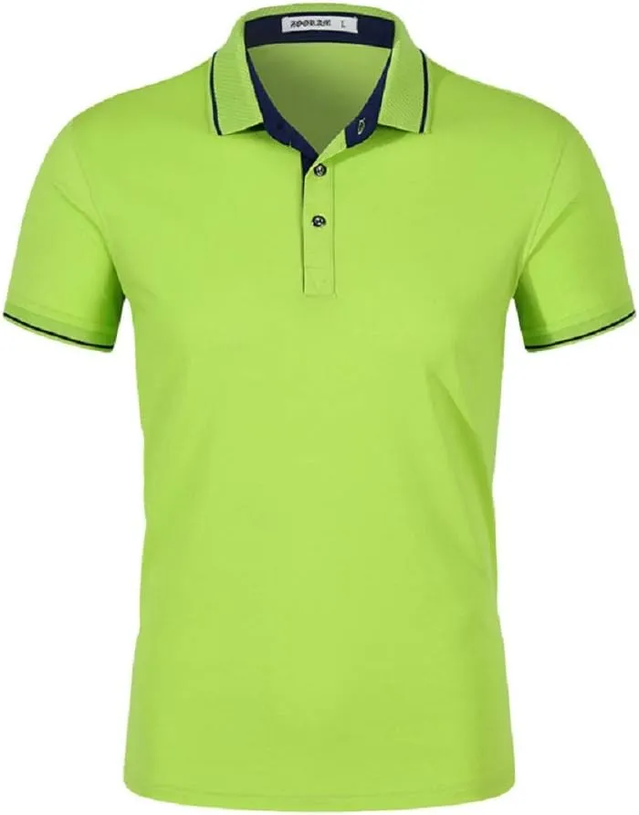 Personalized Men Polo Shirts Customized Casual Slim Fit Collar Shirt Work Shirt