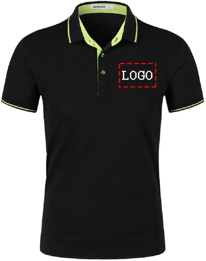 Personalized Men Polo Shirts Customized Casual Slim Fit Collar Shirt Work Shirt