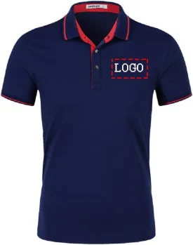 Personalized Men Polo Shirts Customized Casual Slim Fit Collar Shirt Work Shirt