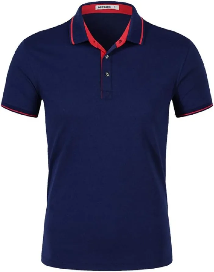 Personalized Men Polo Shirts Customized Casual Slim Fit Collar Shirt Work Shirt