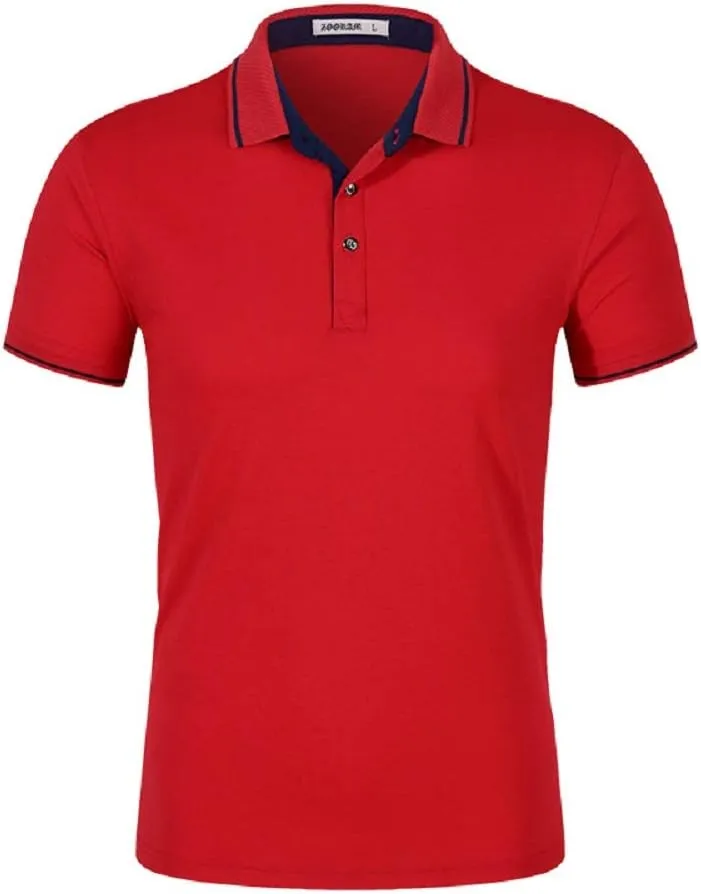 Personalized Men Polo Shirts Customized Casual Slim Fit Collar Shirt Work Shirt