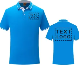 Personalized Men Polo Shirts Customized Casual Slim Fit Collar Shirt Work Shirt