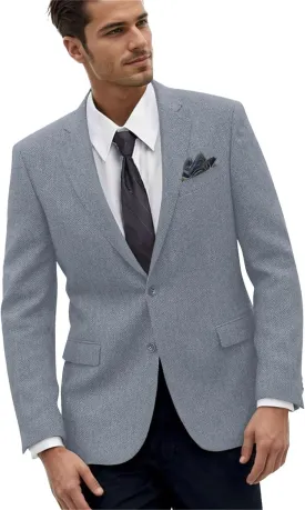 Retro Herringbone Mens Suit Jackets Tweed Slim Fit Sport Coats Prom Business Blazer Casual Men Tux Jacket Wedding Blazers