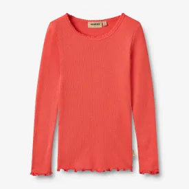 Rib T-Shirt L/S Reese - candy red
