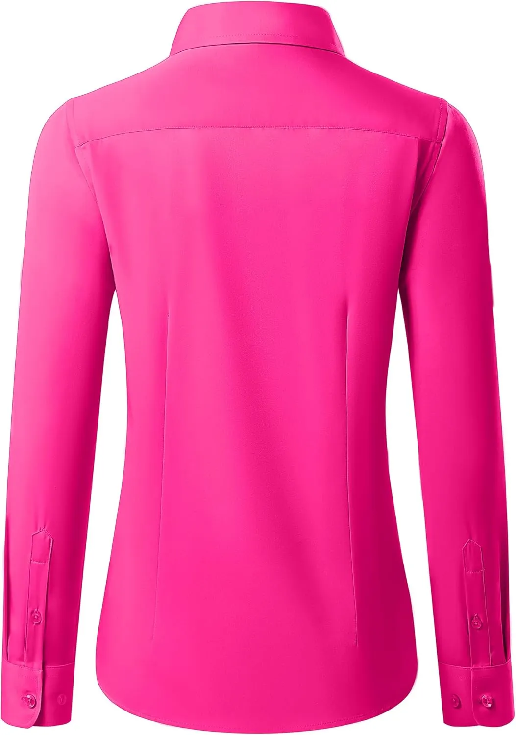 siliteelon Button Down Shirts for Women Long Sleeve Dress Shirts Wrinkle Free Collared Work Office Solid Blouses Tops