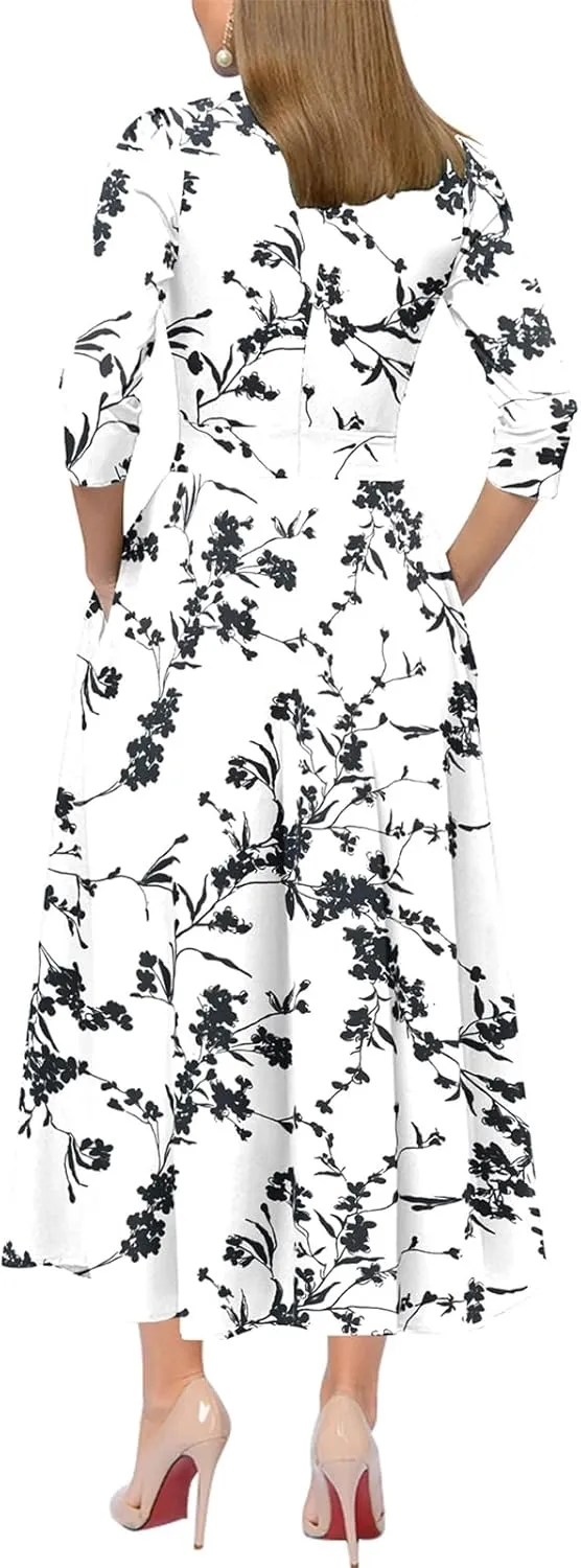 Simple Flavor Women's Vintage Dress Sleeveless O-Neck Party Cocktail Dress