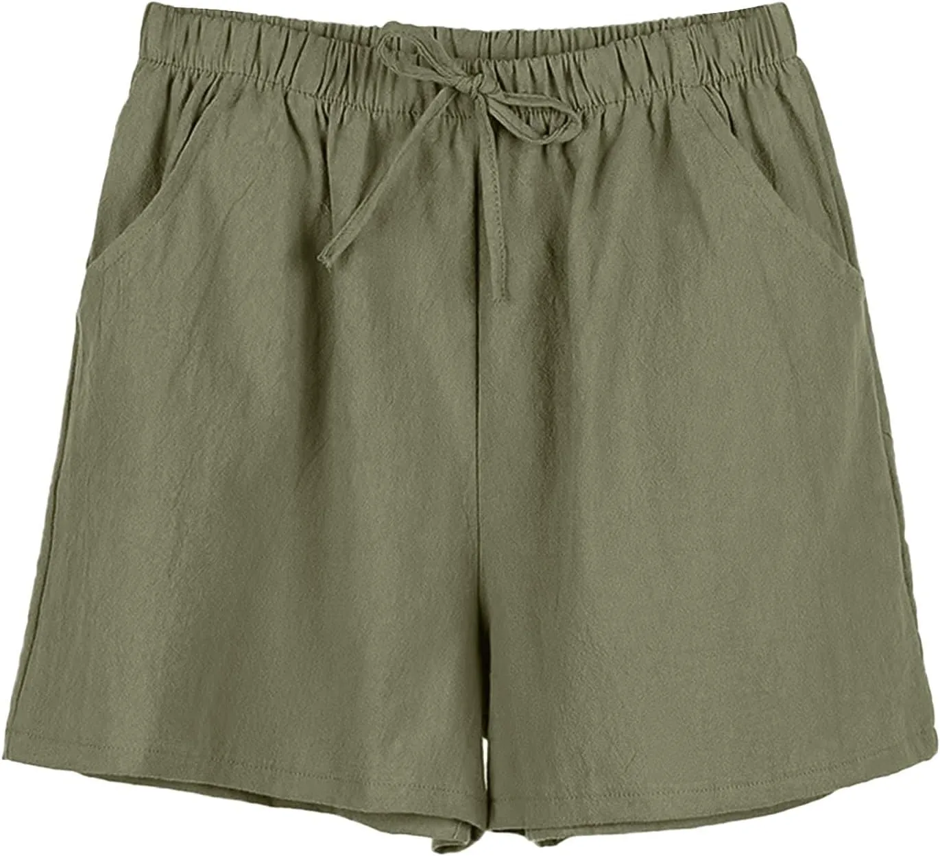 Summer Lounge Shorts for Women High Waisted Wide Leg Cotton Linen Shorts Flowy Pull On Lightweight Comfy Short Pants