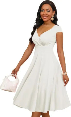 Women Short 1950s Retro Vintage Cocktail Wedding Guest Party Dress for Women