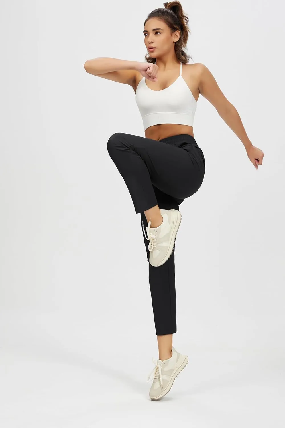 Womens Athletic Pants Lightweight Quick Dry Jogging Pants with Pockets for Lounge, Workout, Hikking, Golf, Travel