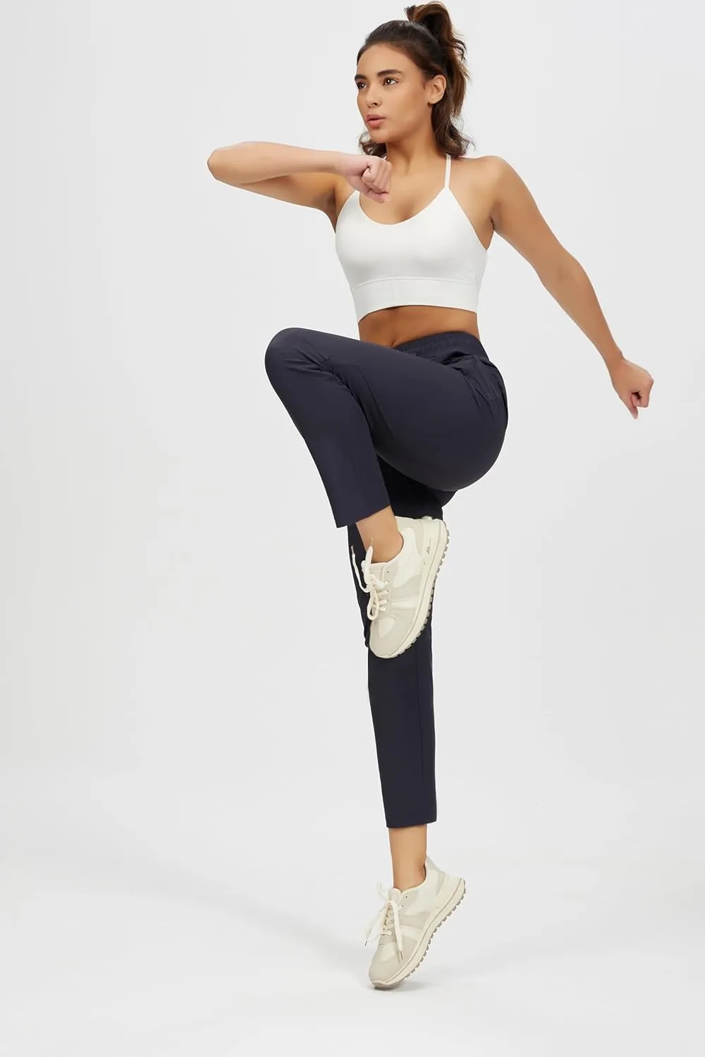 Womens Athletic Pants Lightweight Quick Dry Jogging Pants with Pockets for Lounge, Workout, Hikking, Golf, Travel