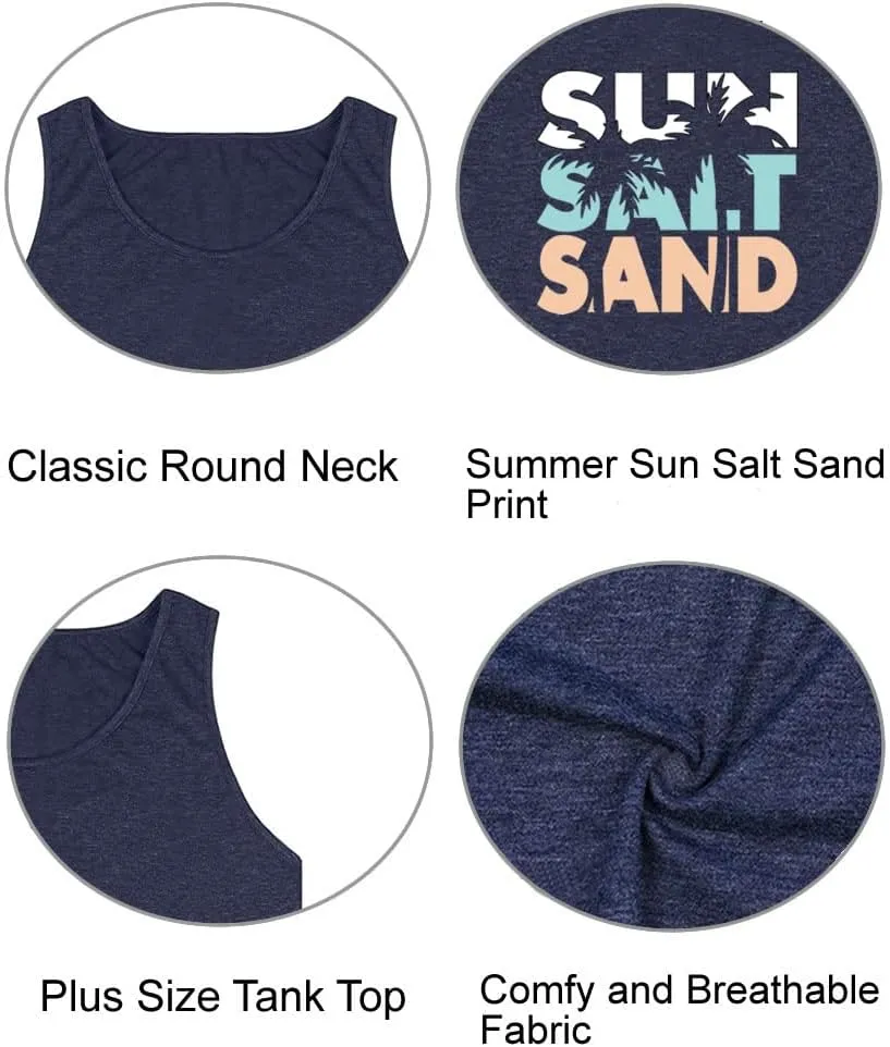 Women's Plus Size Summer Pineapple Sunglasses Tank Tops Hawaiian Graphic Printed Tees Sleeveless Vacation T Shirt Blouse Top