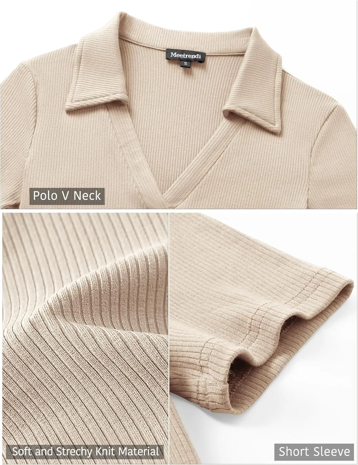 Womens Short Sleeve Business Casual Tops Summer V Neck Polo Work Shirts 2025 Fitted Basic Collared Shirt