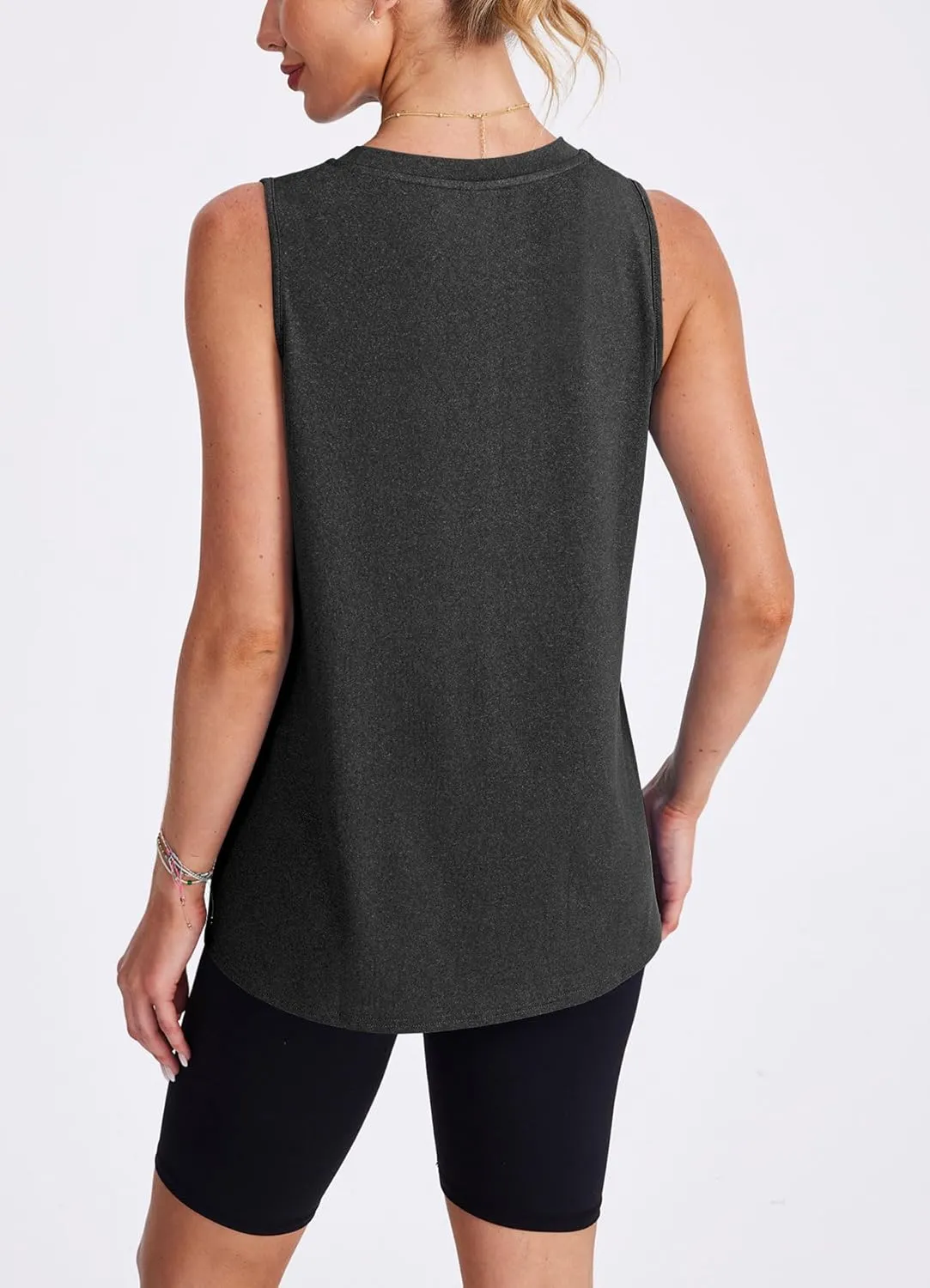 Womens Workout Tank Tops Lightweight Sleeveless Shirts for Women Loose Fit Tops for Athletic Running Tennis Yoga
