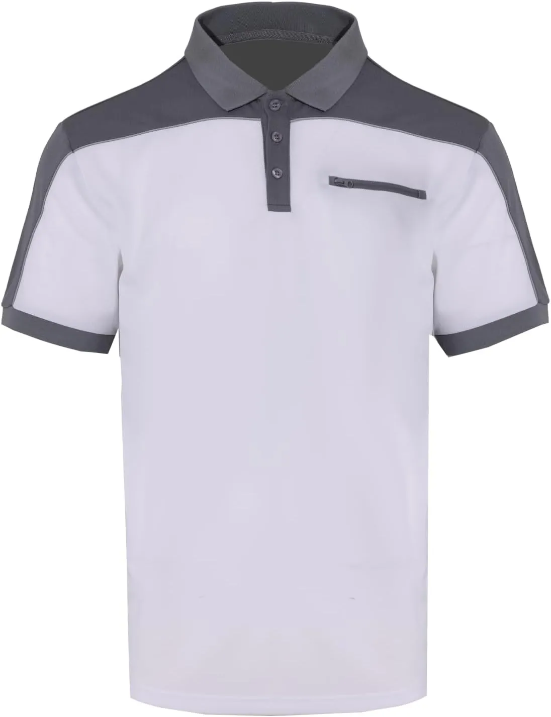 WORK IDEA Men's Polo Shirt Short Sleeve Breathable Work Shirts Golf Polo Tennis T-Shirt Tops