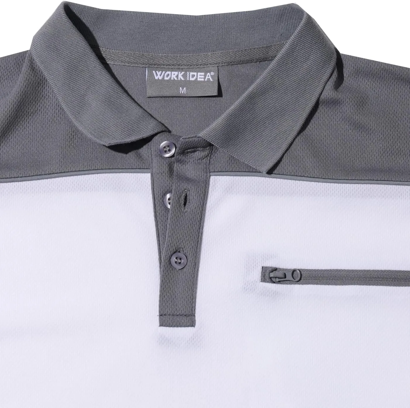 WORK IDEA Men's Polo Shirt Short Sleeve Breathable Work Shirts Golf Polo Tennis T-Shirt Tops