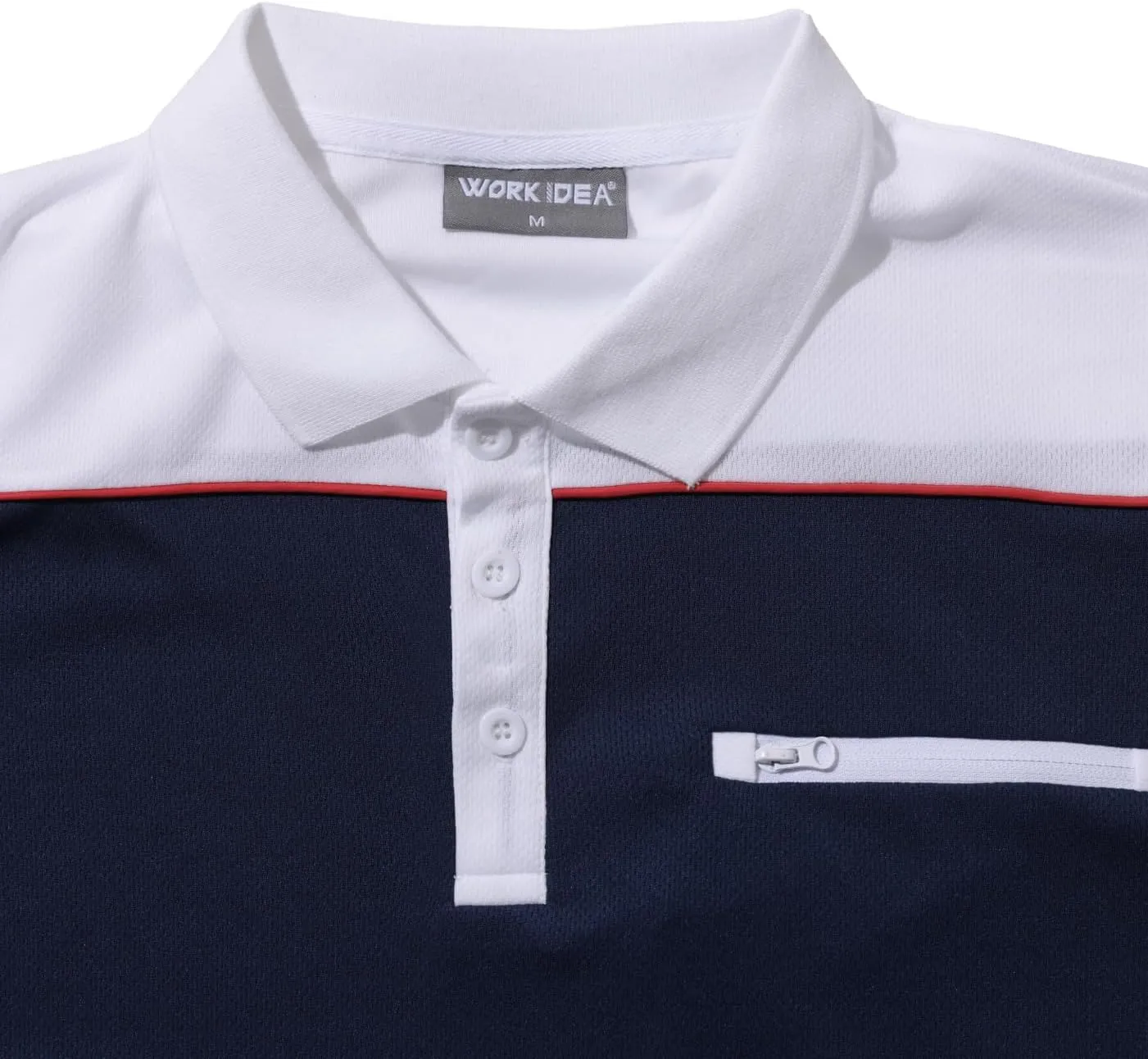WORK IDEA Men's Polo Shirt Short Sleeve Breathable Work Shirts Golf Polo Tennis T-Shirt Tops