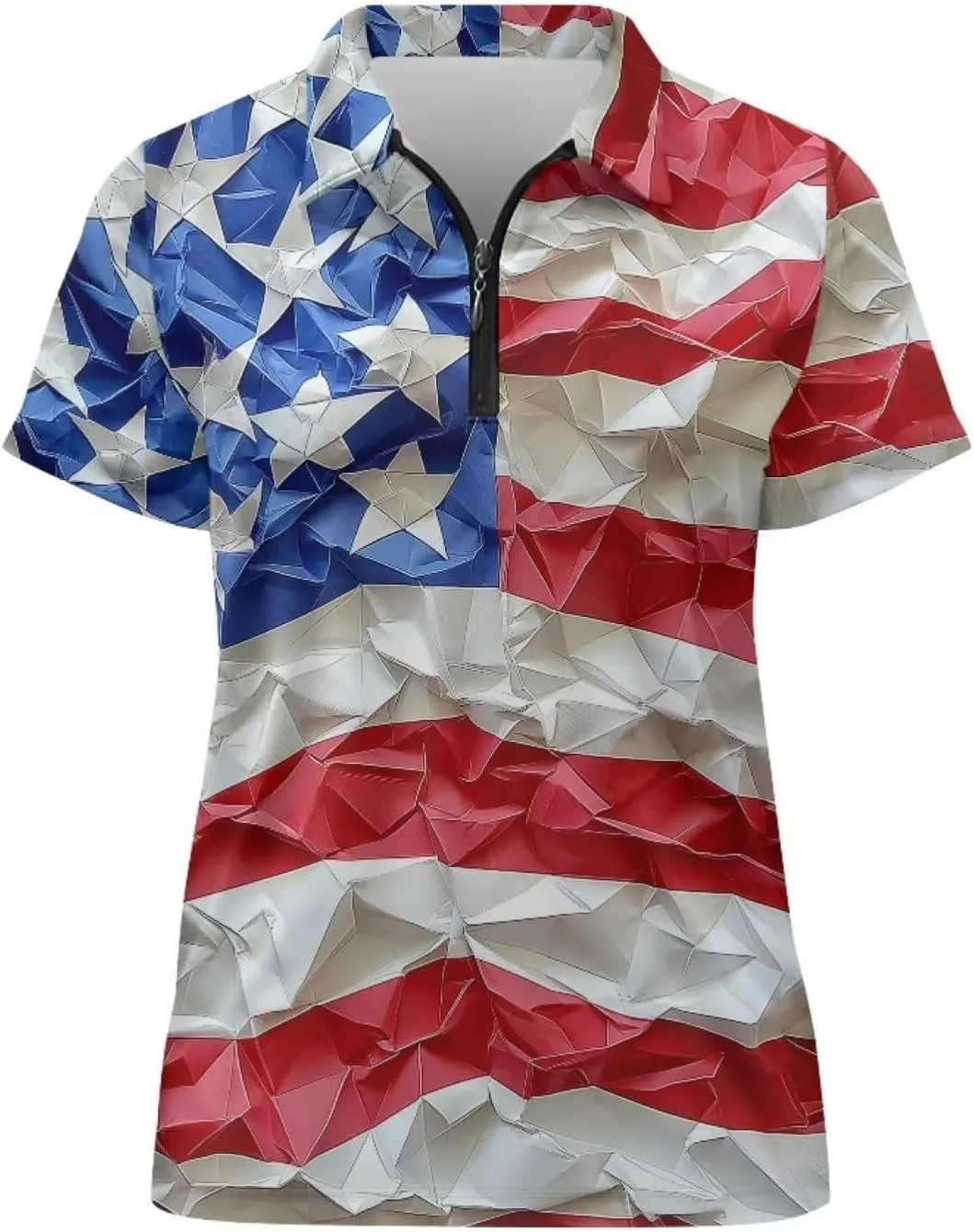 YEXIATODO Short Sleeves Workout Shirts for Women Half Zip Up Athletic Golf Shirts Running Outdoor Tops XS-2XL