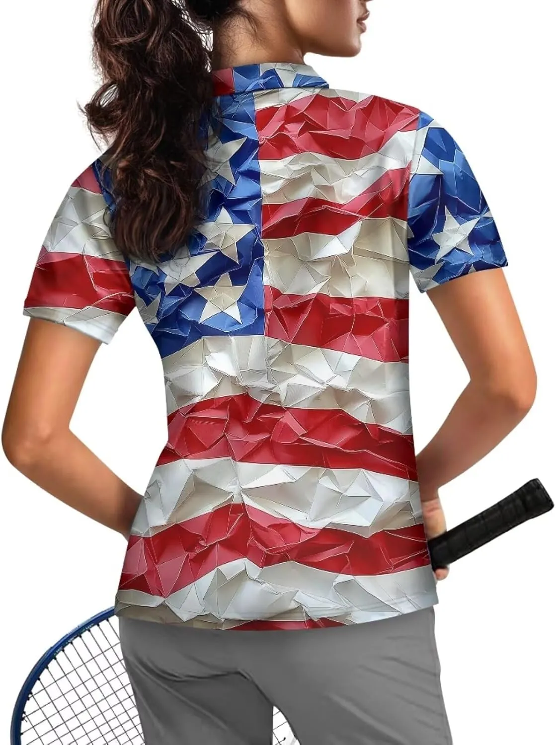 YEXIATODO Short Sleeves Workout Shirts for Women Half Zip Up Athletic Golf Shirts Running Outdoor Tops XS-2XL