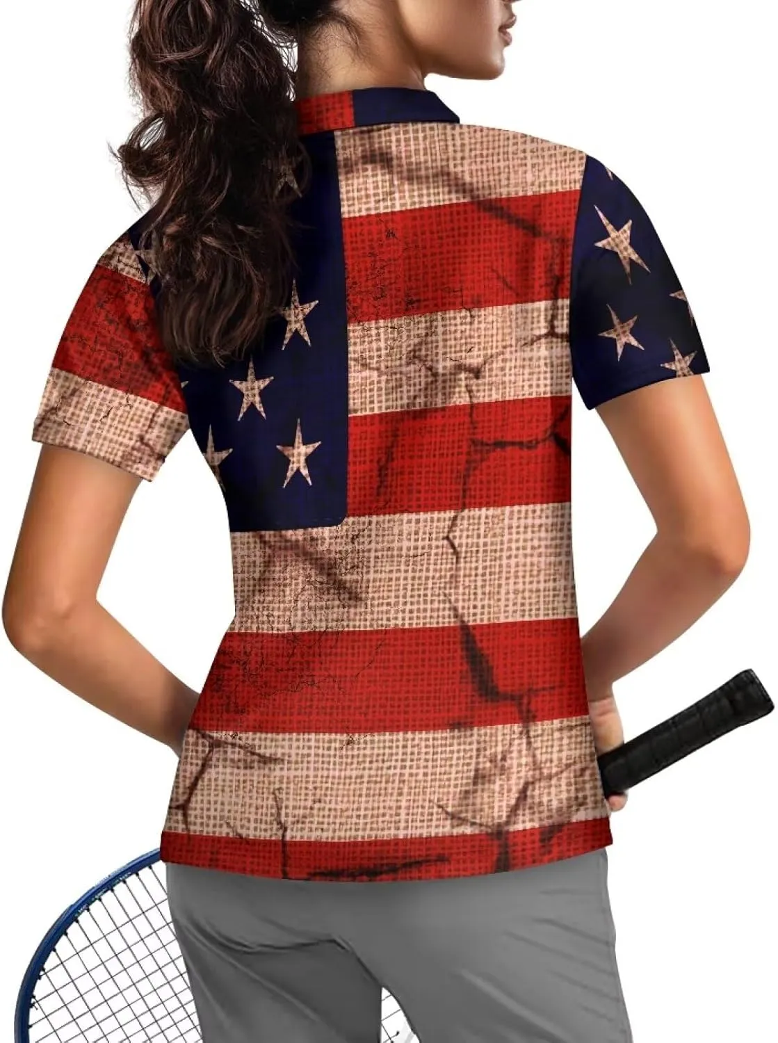 YEXIATODO Short Sleeves Workout Shirts for Women Half Zip Up Athletic Golf Shirts Running Outdoor Tops XS-2XL