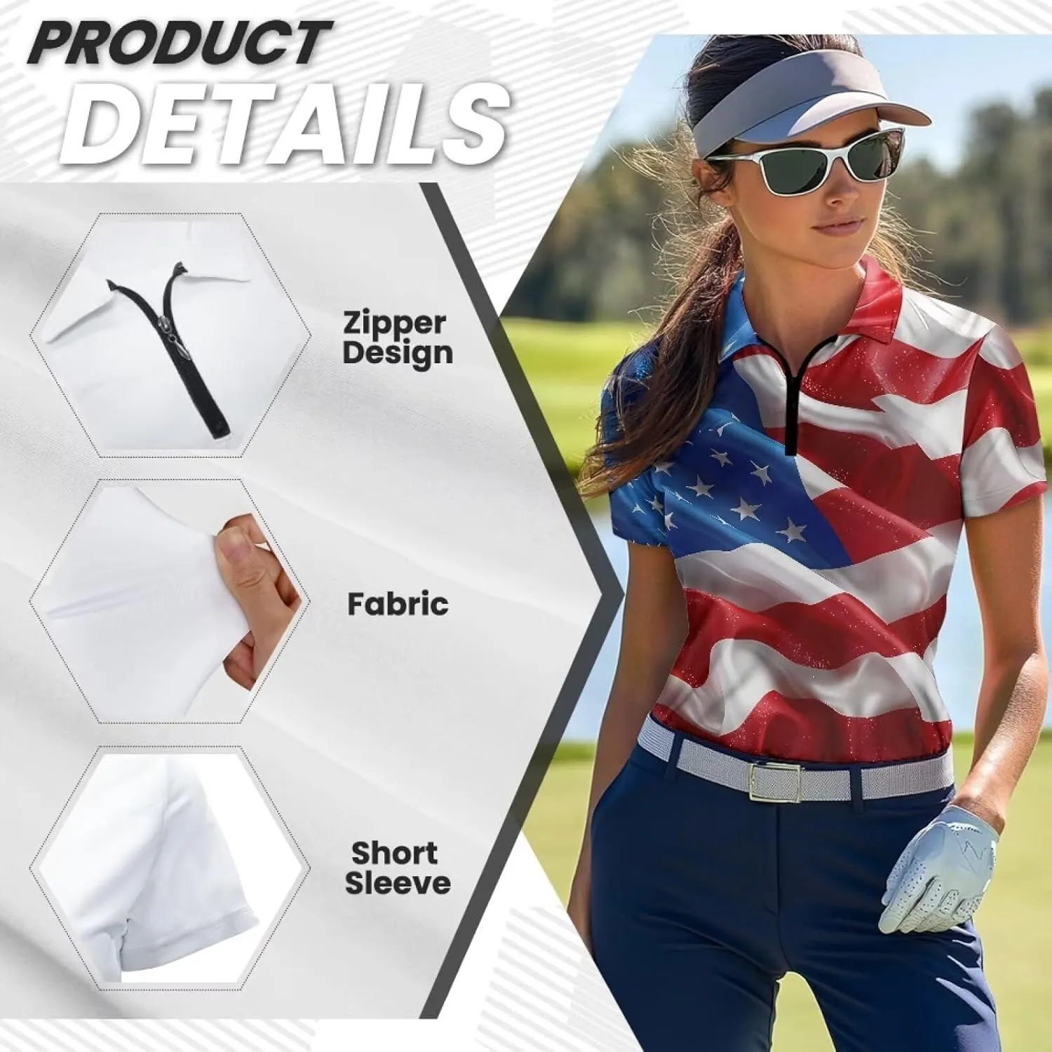 YEXIATODO Short Sleeves Workout Shirts for Women Half Zip Up Athletic Golf Shirts Running Outdoor Tops XS-2XL