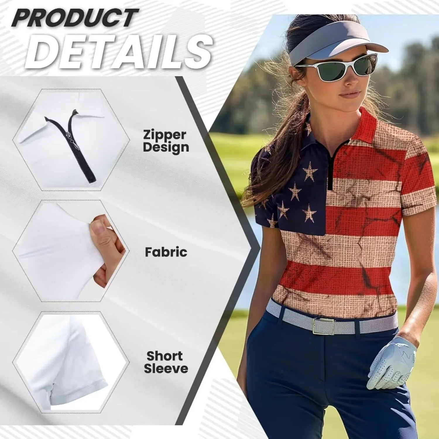 YEXIATODO Short Sleeves Workout Shirts for Women Half Zip Up Athletic Golf Shirts Running Outdoor Tops XS-2XL