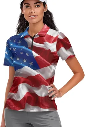 YEXIATODO Short Sleeves Workout Shirts for Women Half Zip Up Athletic Golf Shirts Running Outdoor Tops XS-2XL