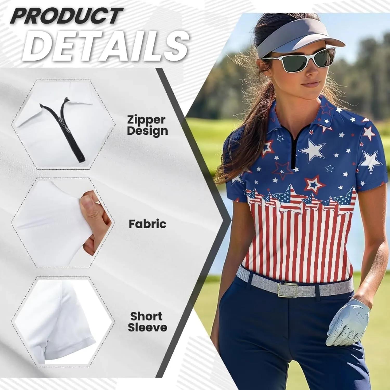 YEXIATODO Short Sleeves Workout Shirts for Women Half Zip Up Athletic Golf Shirts Running Outdoor Tops XS-2XL