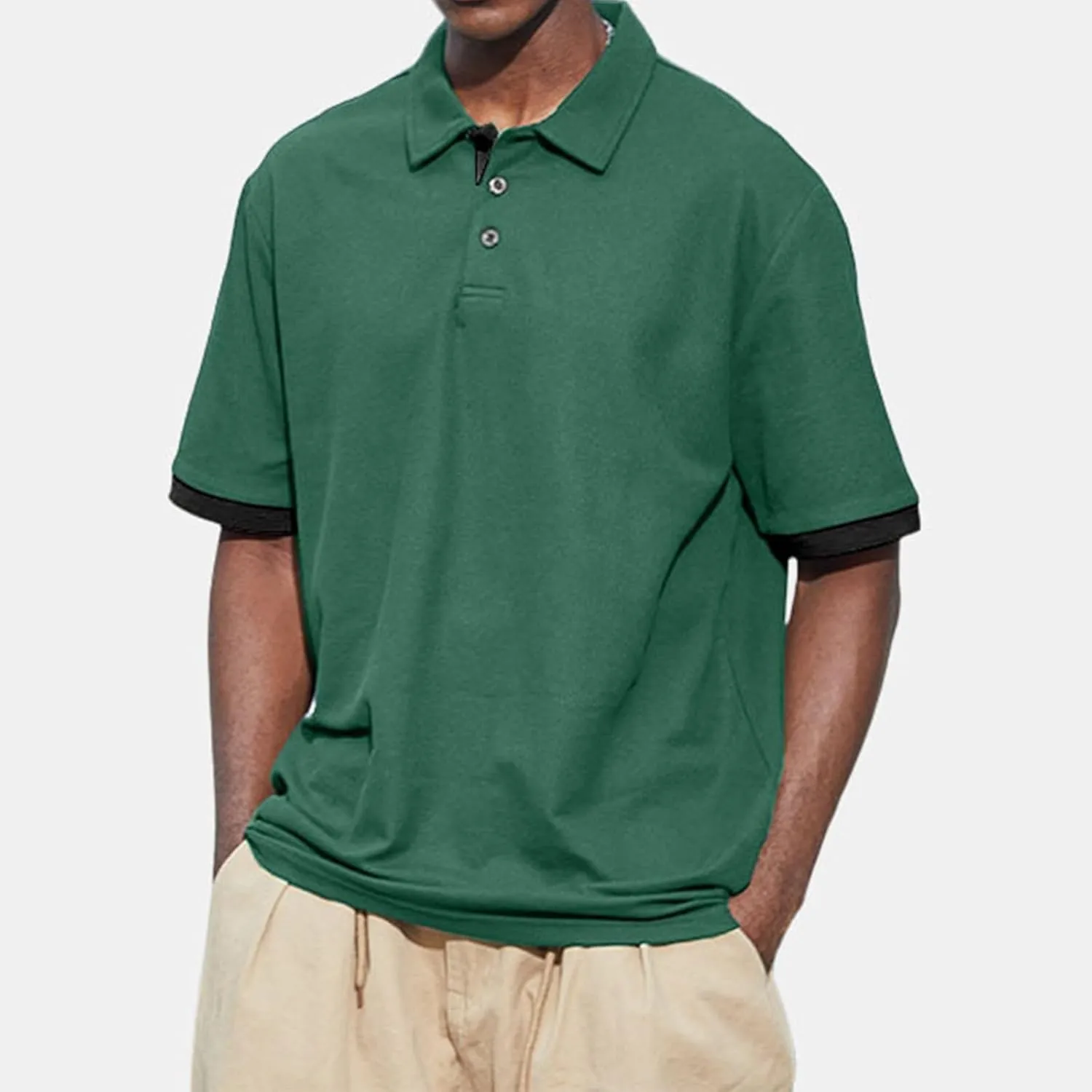 Ymosrh Men's Summer Golf Polo Shirts Short Sleeve Tennis Shirts Casual T-Shirts Work Business Shirts, M-4XL