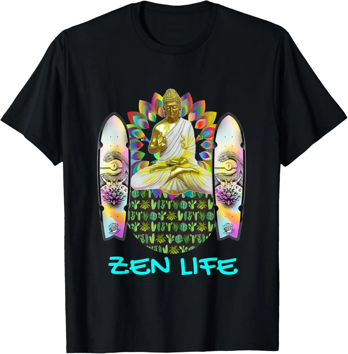 Yoga Zen Life,Yoga Gift Ideas,Surf Theme,Cactus Items T-Shirt