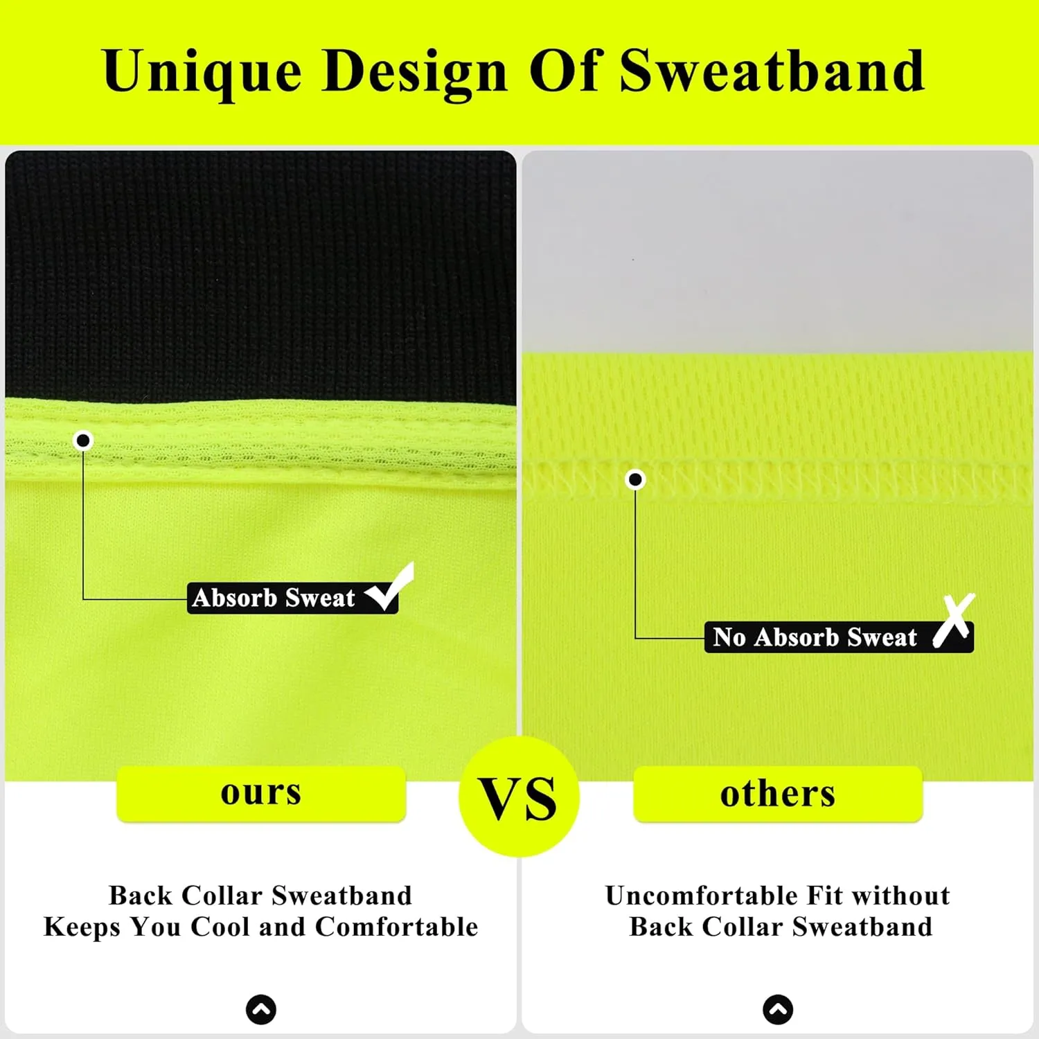 Z&Q LABOR Hi Vis Shirts Long Sleeve Reflective Polo Shirt Safety Work Shirt ANSI Class 2 for Construction Men and Women
