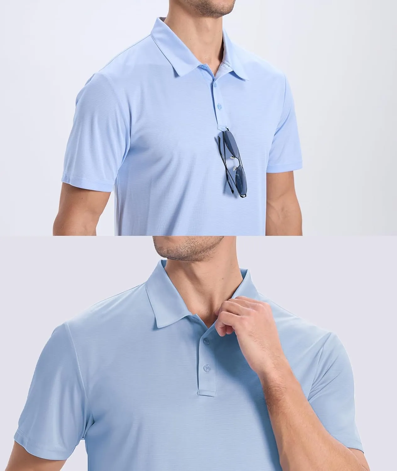 ZITY Mens Polo Shirts Short Sleeve Performance Moisture Wicking Work Golf Shirt