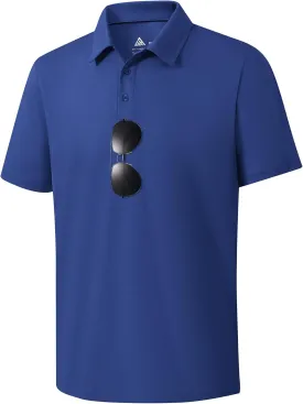 ZITY Mens Polo Shirts Short Sleeve Performance Moisture Wicking Work Golf Shirt
