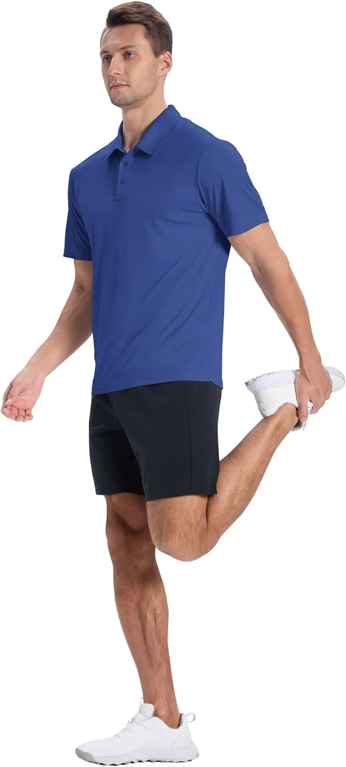 ZITY Mens Polo Shirts Short Sleeve Performance Moisture Wicking Work Golf Shirt