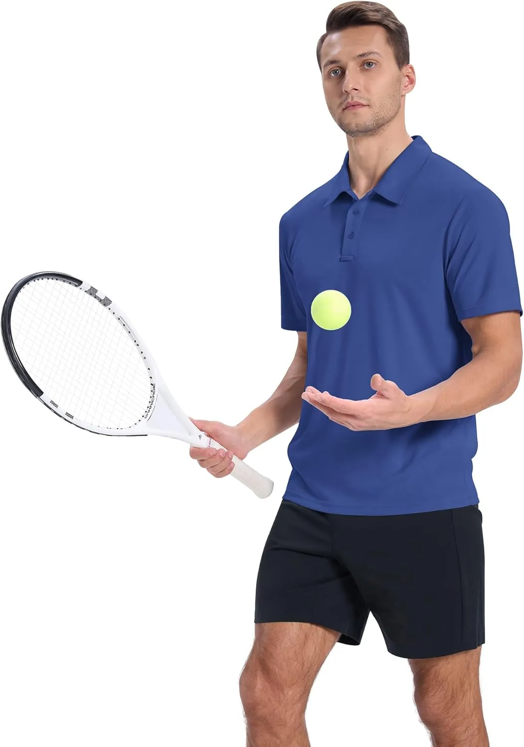ZITY Mens Polo Shirts Short Sleeve Performance Moisture Wicking Work Golf Shirt