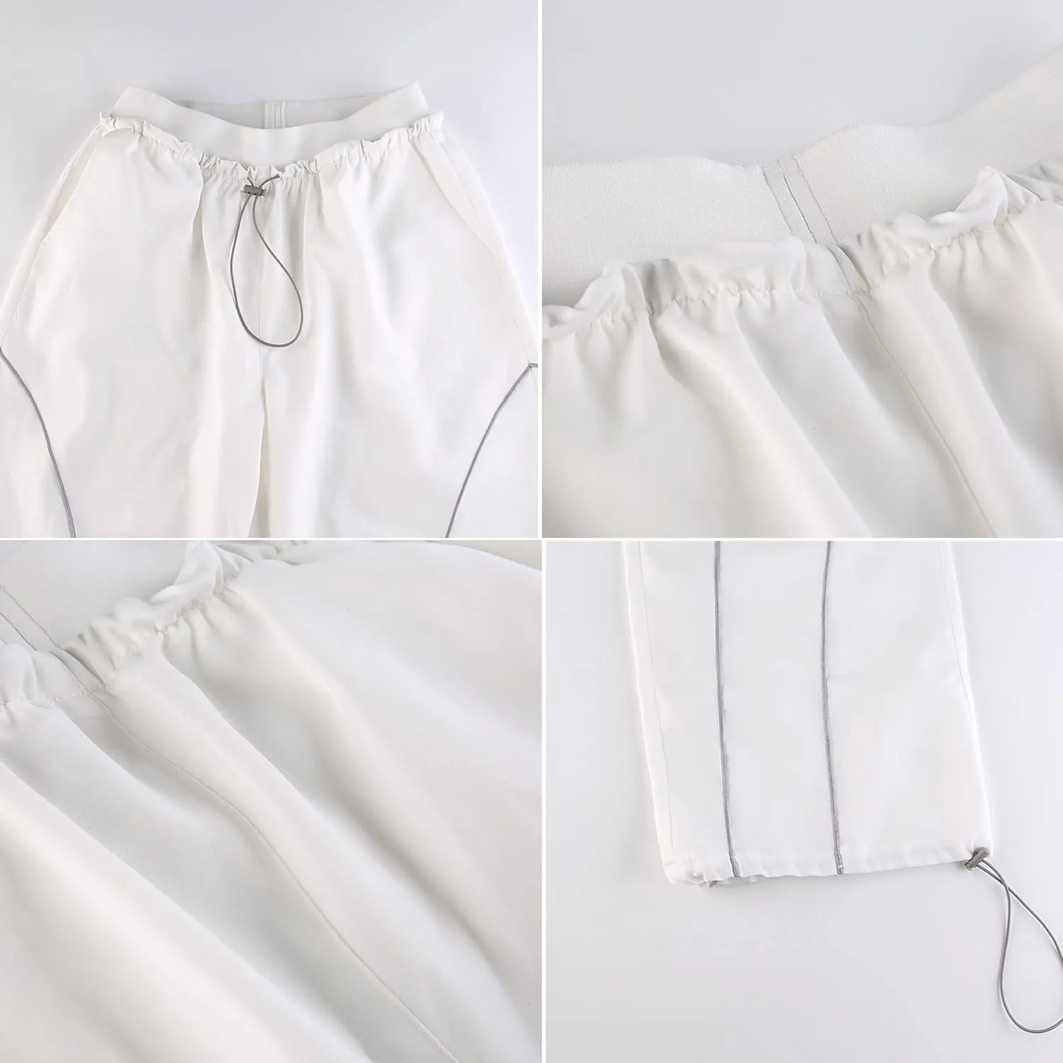 Zontroldy Cargo Pants Women Parachute Pants Y2K Baggy Casual High Waist Wide Leg Track Pants Streetwear